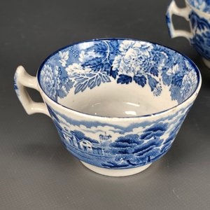 Tres Tazas de Loza Inglesa "English Scenery" Enoch Woods Wood & Sons - imagen 4