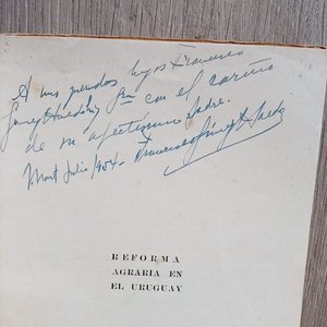 Libro "La Reforma Agraria en el Uruguay" de Francisco Gómez Haedo, Firmado y Dedicado (1954) - imagen 2