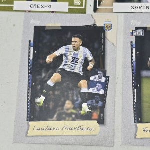 Tarjetas Topps Focus Argentina x5: Crespo, Sorín, Agüero, Martínez, Mastantuono - imagen 6