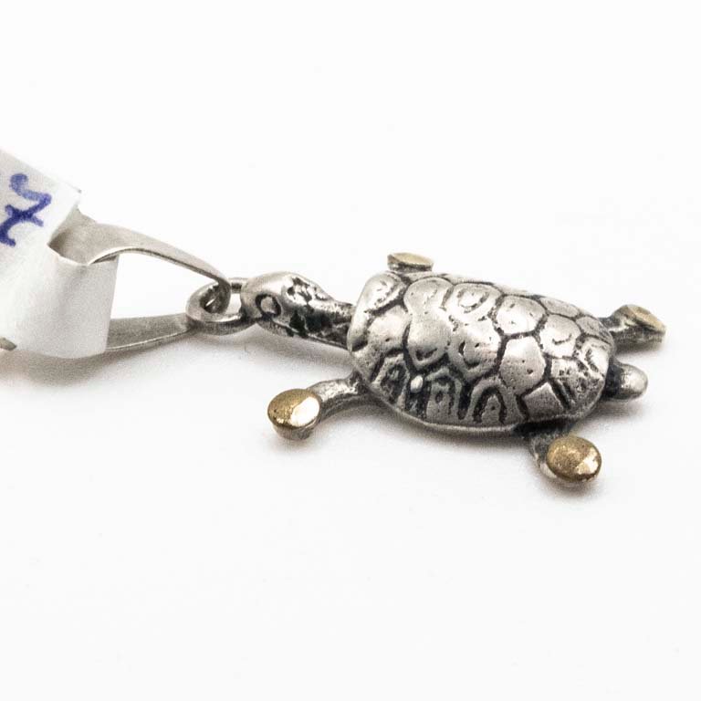 Colgante "Tortuga" en Plata y Oro Double