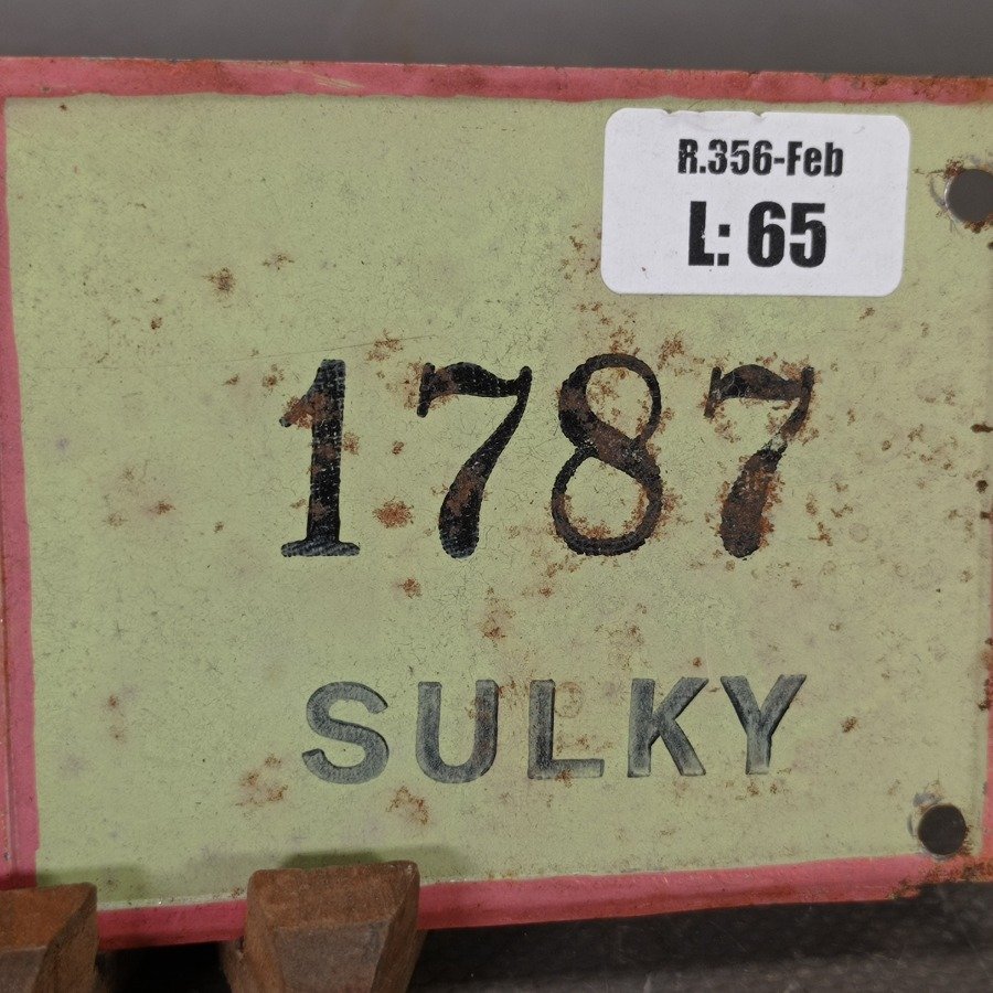 Antigua placa patente Sulky de 1977, Municipalidad de Simoca (Argentina) - imagen 4