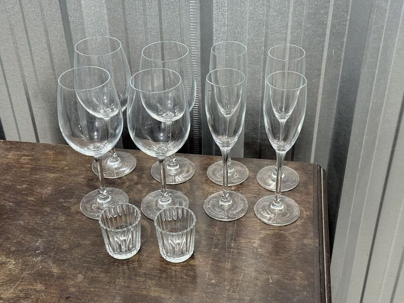 Lote de 10 Copas y Vasos de Vidrio Chef & Sommelier
