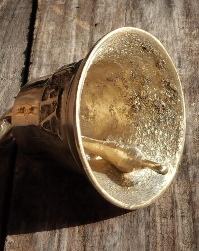 Campana de Bronce Macizo AFE - Bello instrumento musical - imagen 2