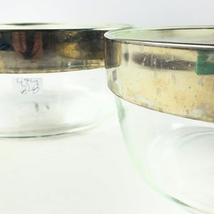 Juego de 2 Ensaladeras Hialinas con Borde Metálico - imagen 3