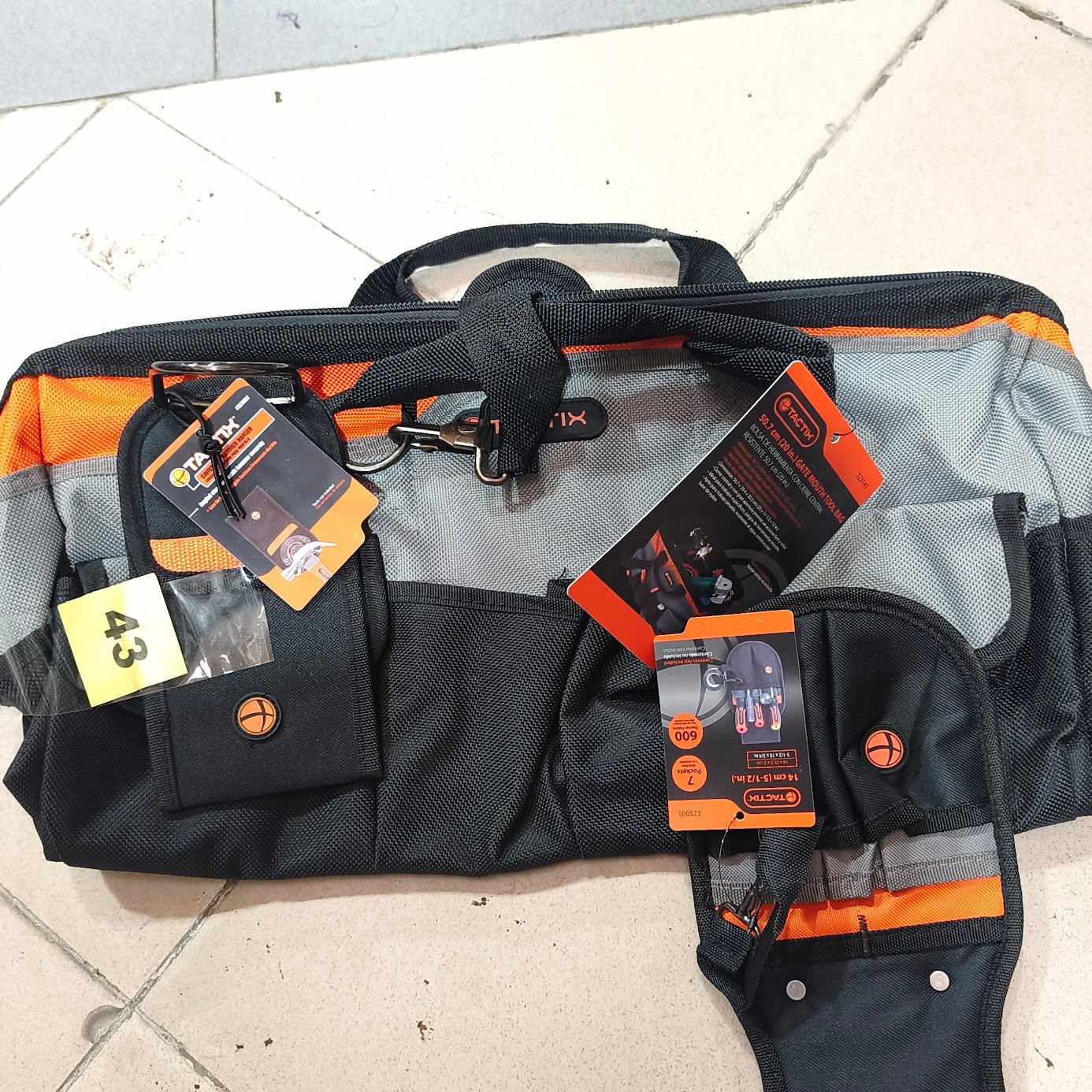 Bolso para Herramientas Tácticas con Múltiples Bolsillos y Portaherramientas Adicional