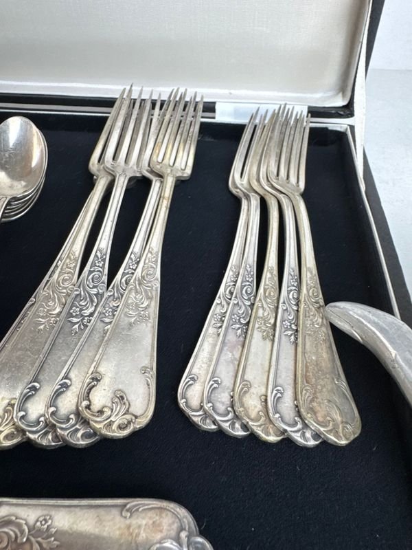Antiguos cubiertos en platina francesa - imagen 10