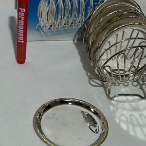 Set de 6 Posavasos Metálicos con Soporte Plateado - imagen 8