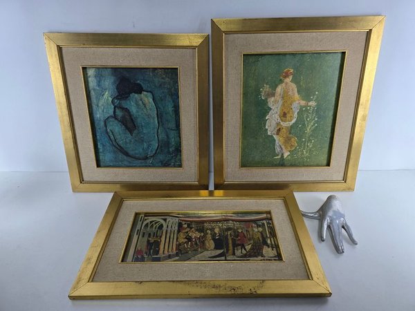 Tríptico de Reproducciones Fotográficas de Obras de Arte Famosas - imagen 1