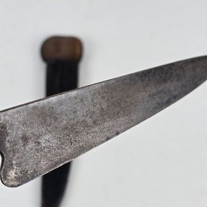 Cuchillo Criollo Franz Wenk con Mango de Platería Criolla y Vaina de Cuero - imagen 4