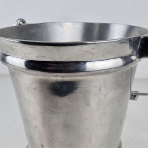 Champañera o Balde para Hielo de Peltre con Asa y Etiqueta "Pottery Barn" - imagen 3