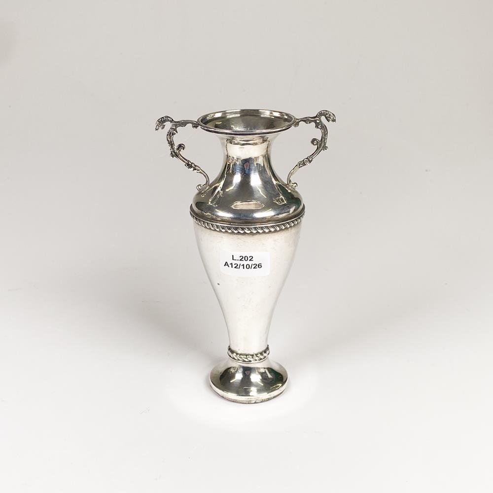 Florero de Plata Inglesa con Asas - Altura 15 cm
