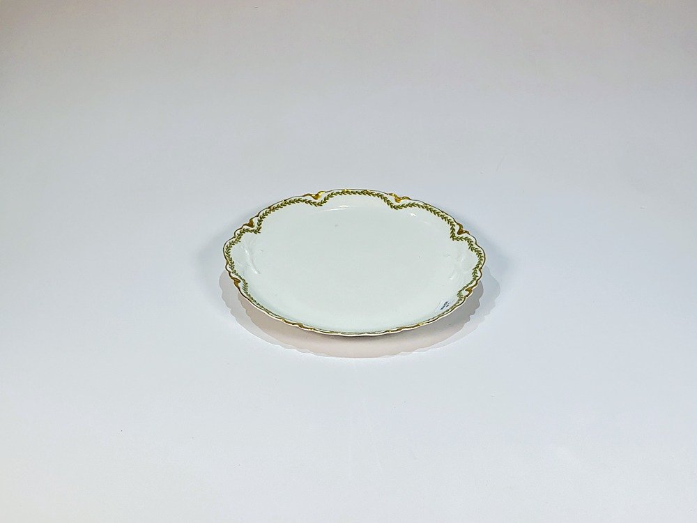 Plato de Porcelana Francesa Haviland Limoges con Guarda Dorada