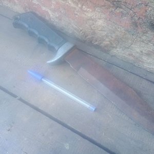 Antiguo Cuchillo Militar Grande - imagen 1