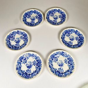 Seis platitos de postre loza Copeland, diámetros 16 cm - imagen 2