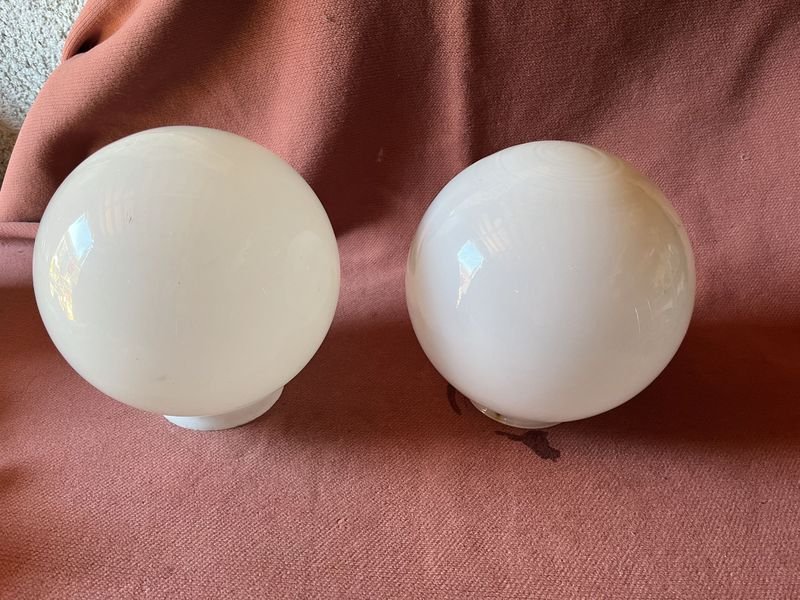 Globos de Opalina en Excelente Condición - imagen 1