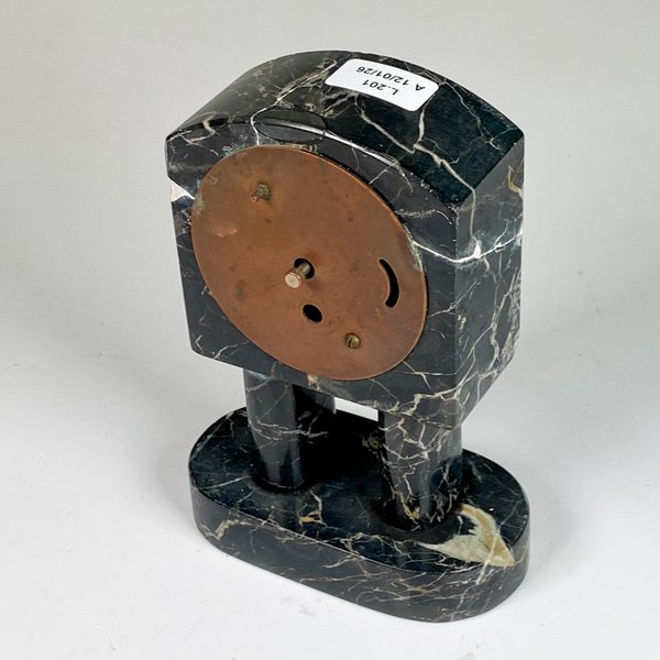 Reloj de sobremesa caja de mármol con columnas - imagen 3