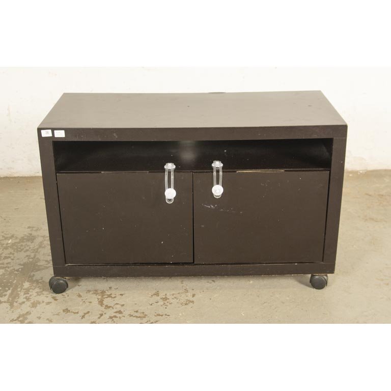 Rack para TV Rodante con Estante y Dos Puertas