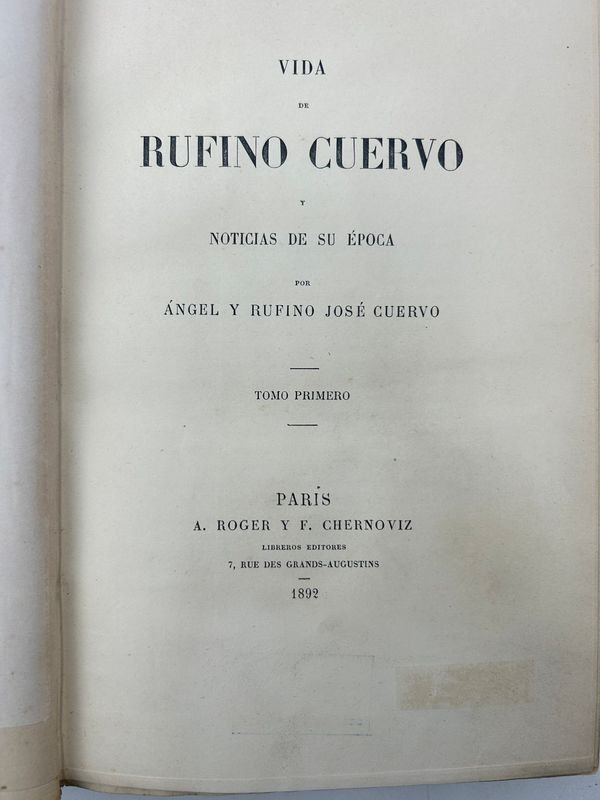Libros de rufino cuervo y noticias de su época - imagen 2