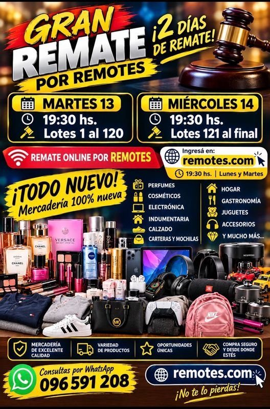 Gran Remate de Mercadería Online: 2 Días de Oportunidades