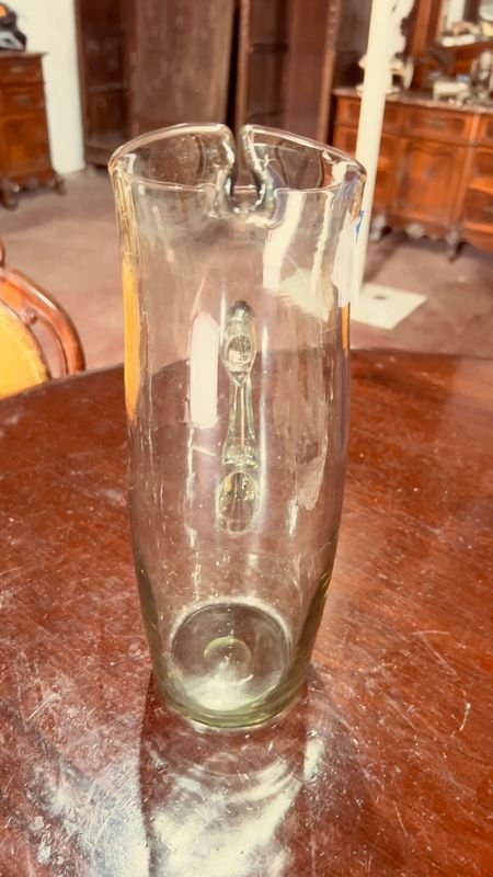 JARRA VIDRIO SOPLADO CON ASA - Vaso de vidrio claro con asa - imagen 4