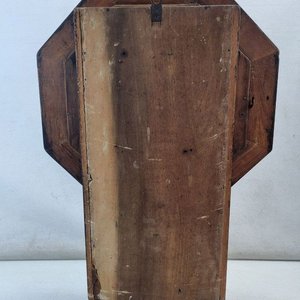 Antiguo Reloj de Pared Inglés/Americano Madera Oscura Principios Siglo XX - imagen 6