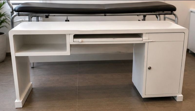 Escritorio Blanco de Consultorio Moderno