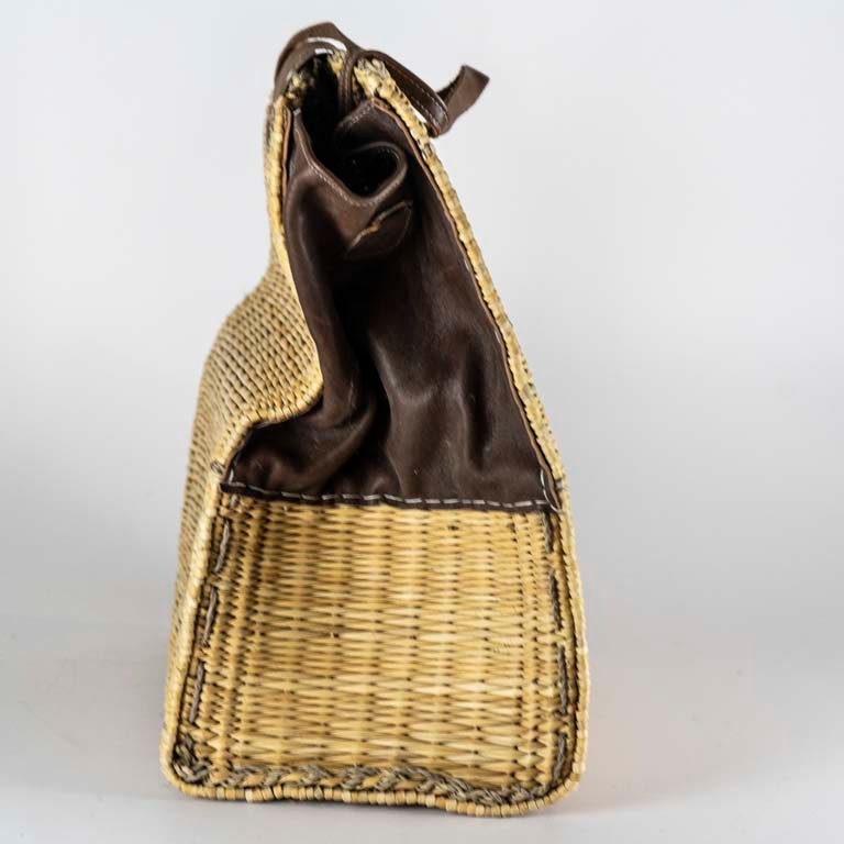 Bolsos de fibras naturales con cuero y cuerina - imagen 2