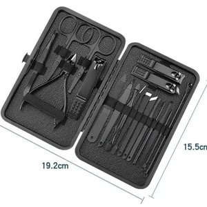 Kit de Manicura y Pedicura Profesional con Estuche Negro - imagen 2