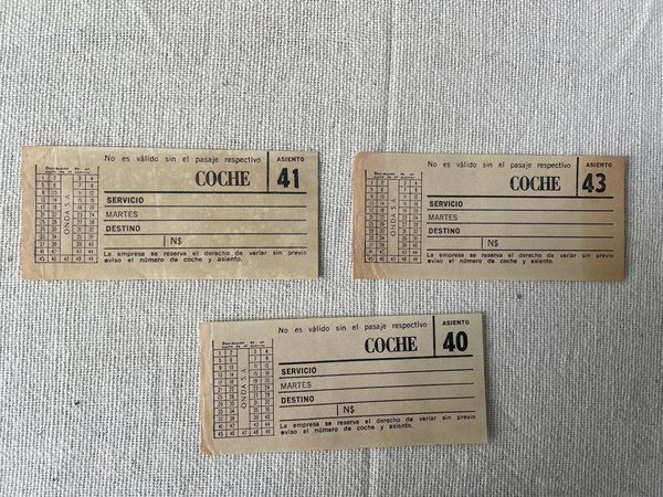 Boletos y Abono Mensual Compañía Onda y Ronald Carro Colonia