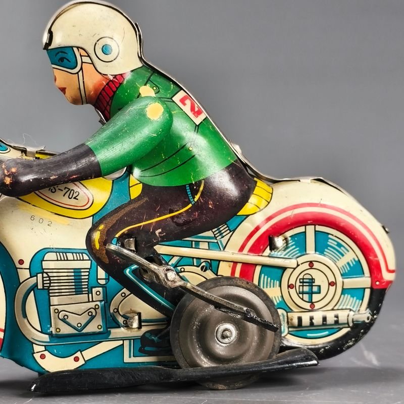 Motocicleta Vintage MS 702 en Chapa a Doble Cuerda - imagen 6