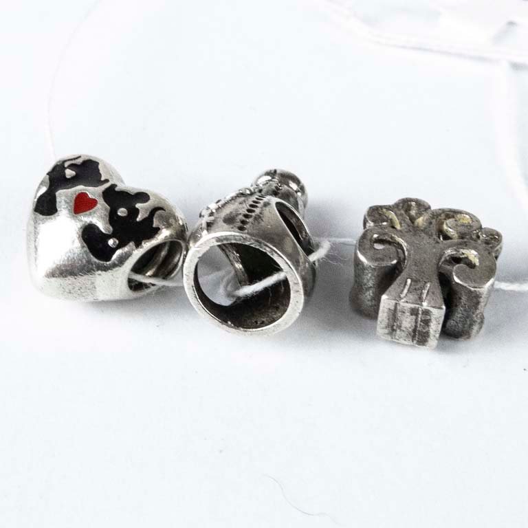 Pulseras de plata con diseños románticos - imagen 2