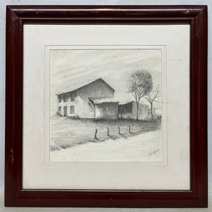Lote anterior: Dibujo a Lápiz "Casas" con Firma Ilegible - 29 x 29 cm