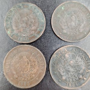 Lote de 4 Monedas Argentinas de 2 Centavos (1883-1893) - imagen 5