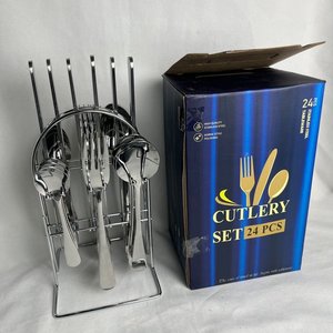 Set de Cubiertos de Acero Inoxidable con Soporte - 24 Piezas - imagen 6