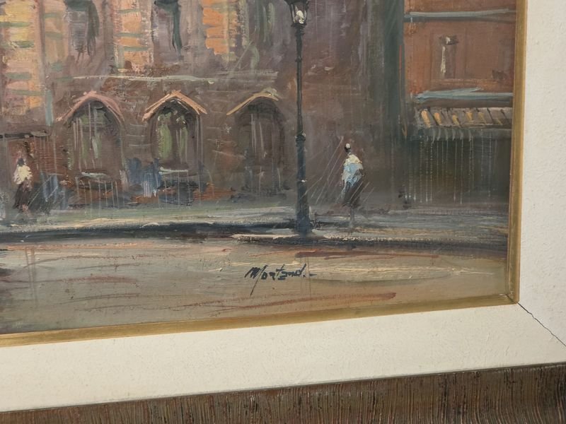 Óleo francés M. Montand en excelente estado - imagen 3