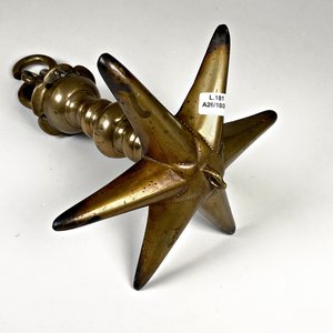 Antigua Lámpara de Aceite de Bronce para Colgar - imagen 3