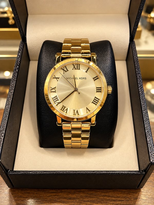 Reloj Michael Kors Dorado Mujer Esfera Champagne Números Romanos MK3560