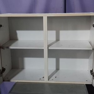 Mueble Aéreo Melamínico Blanco con Puerta de Vidrio - imagen 2