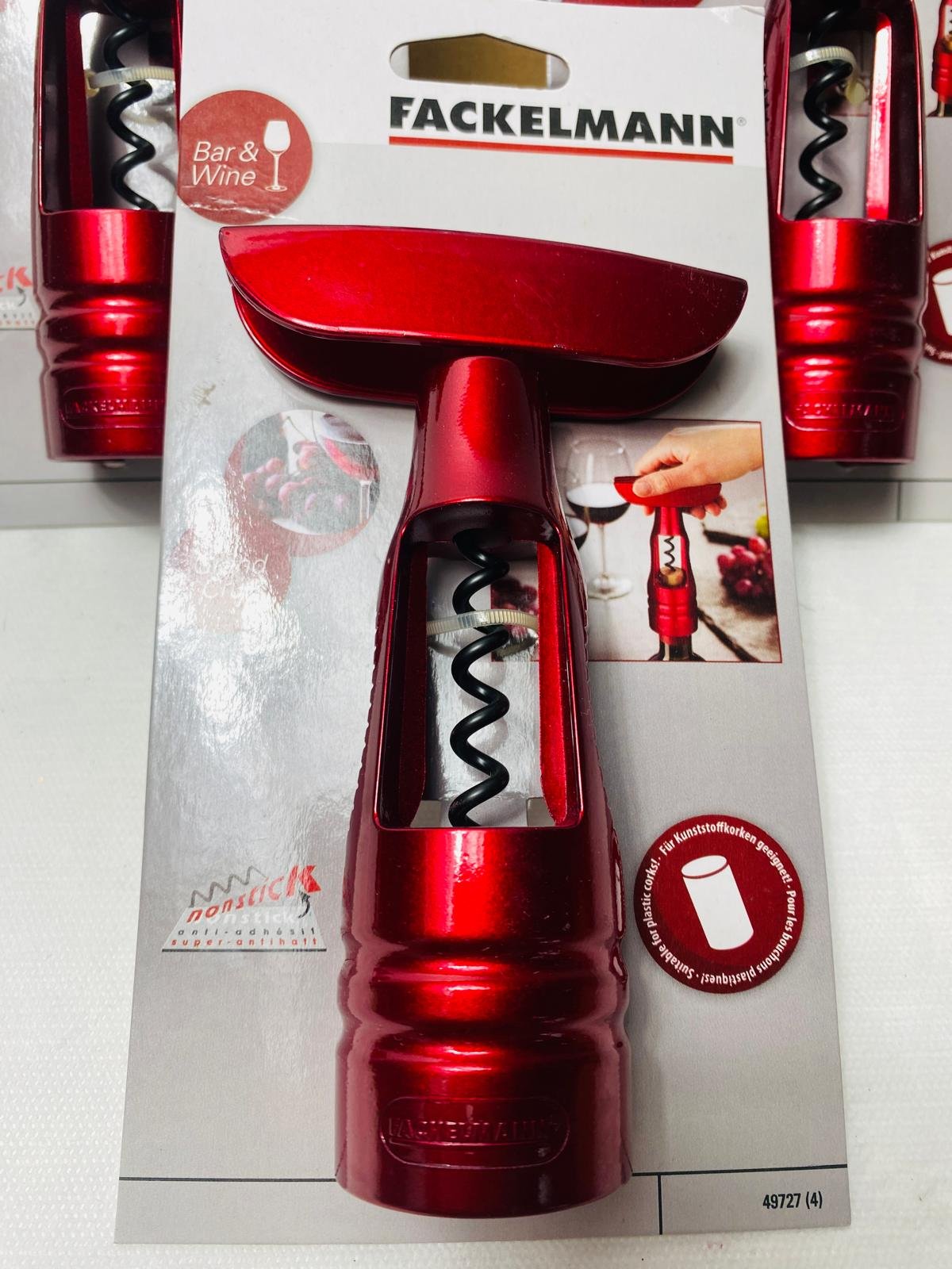 Item lote-x8-saca-corchos-rojos - Image 2