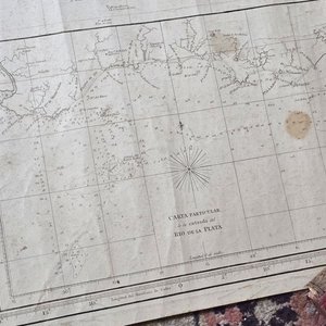 Antiguo Mapa de 1810: Carta General del Océano Atlántico Meridional - imagen 3