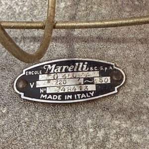 Ventilador de Mesa Antiguo Marelli Ercole, Italiano, Metálico - imagen 4