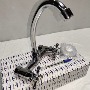 Mezcladora de Cocina Cromada Fiorella para Pared - Nueva en Caja - imagen 4