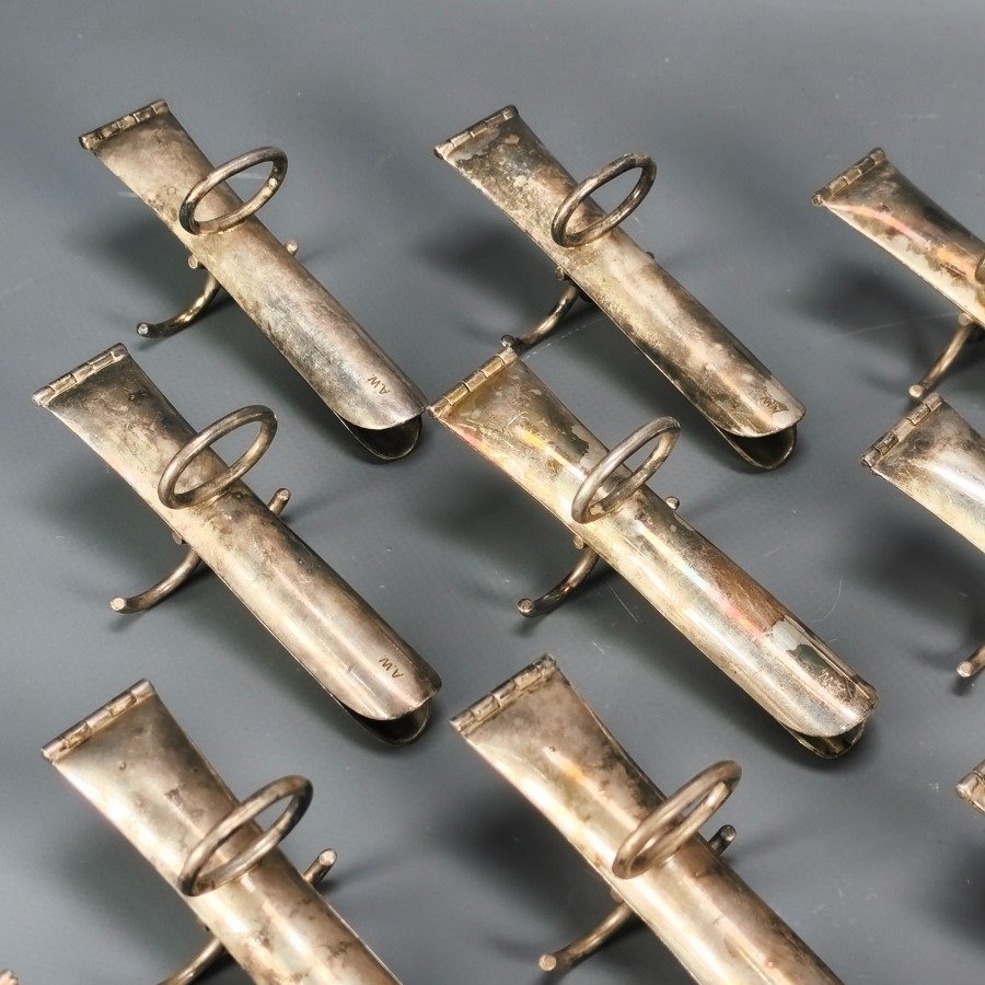 Juego de pinzas para espárragos en metal plateado - imagen 8