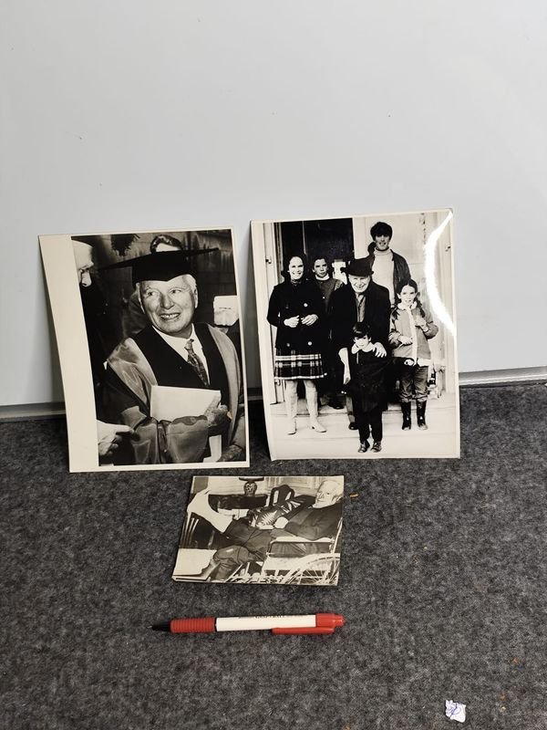 3 Fotos Originales Blanco y Negro de Charles Chaplin
