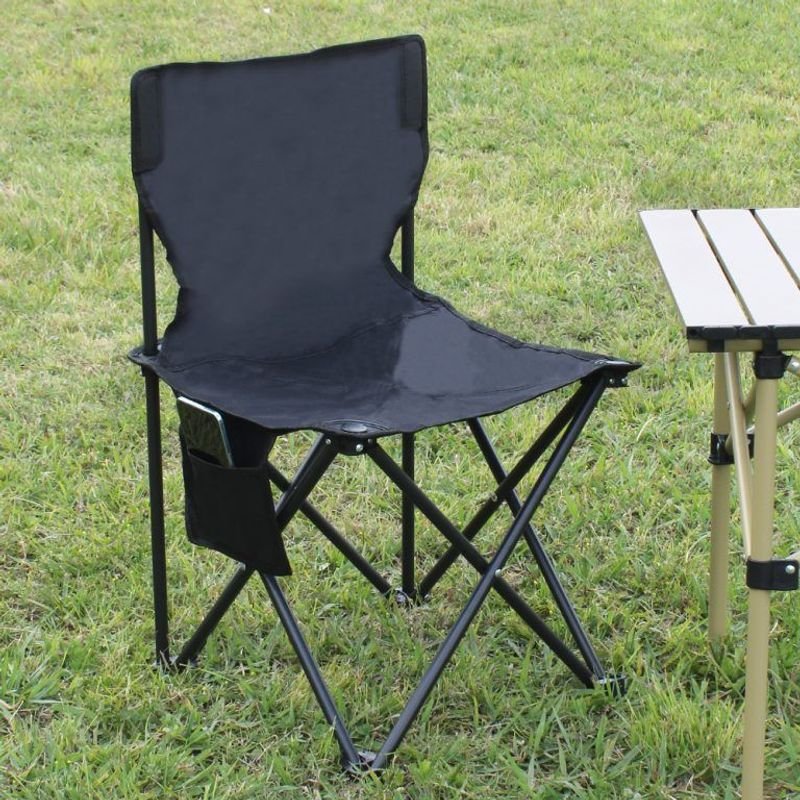 Silla plegable de plástico y metal