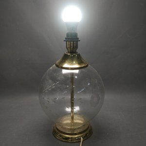 Lámpara de Mesa Globo de Vidrio Tallado con Flores - 38cm Alto - imagen 5