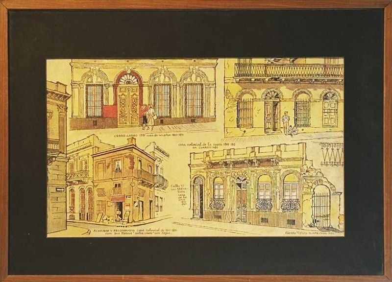 Conjunto de 2 Serigrafías Atribuidas a Pierre Fossey: "Casa Colonial de Montevideo 1830-1840" y "Edificio Histórico"