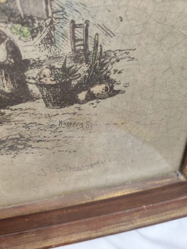 Lithografías Vintage con Escenas de Mercado y Arquitectura - imagen 5