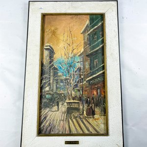 Cuadro oleo sobre fibra Port St Denis 63 x 34 - imagen 1