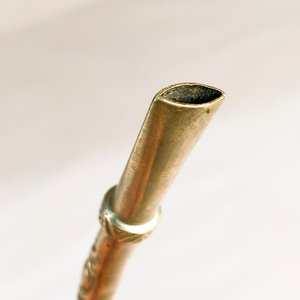 Bombilla de Plata Criolla con Grabados y Estampilla "Plata" - imagen 2